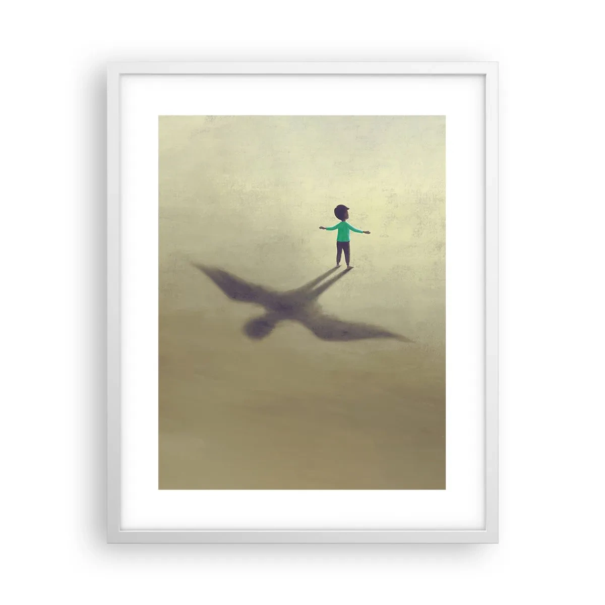 Pôster em moldura branca - Herói do futuro - 40x50 cm