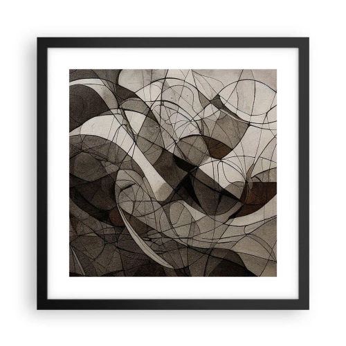 Pôster com moldura preta - Circulação das cores da terra - 40x40 cm