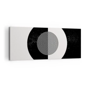 Quadro em tela - Harmonia a preto e branco - 100x40 cm