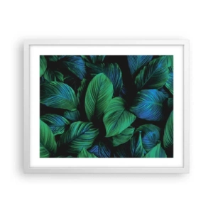 Pôster em moldura branca - Na multidão verde - 50x40 cm
