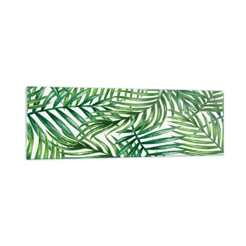 Quadro em vidro - Sob as folhas verdes - 160x50 cm