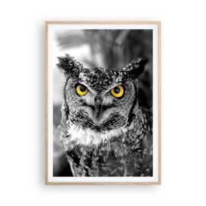 Pôster com moldura de carvalho claro - Nada pode ser escondido - 70x100 cm