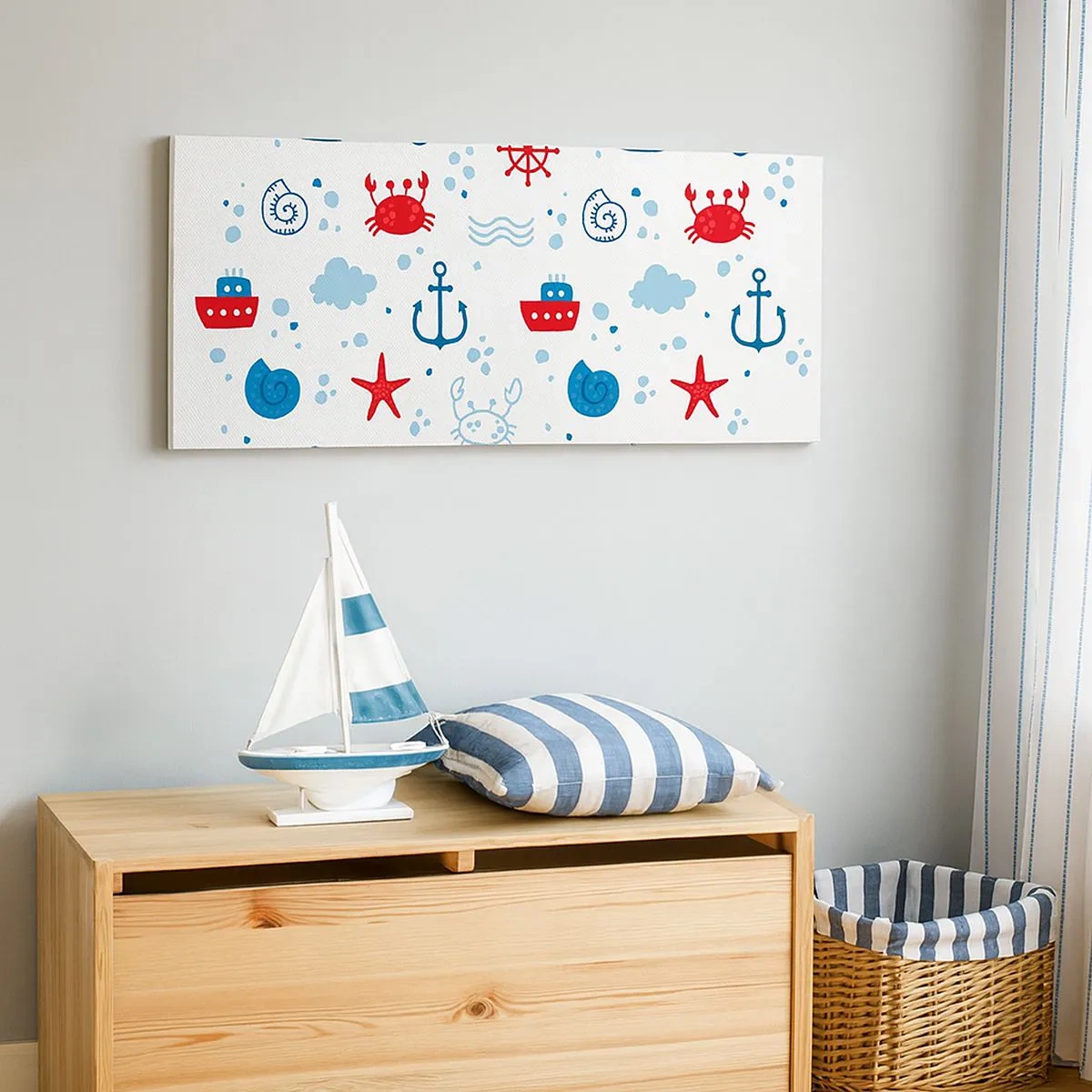 Quadro em tela - Conto de fadas do mar - 100x40 cm