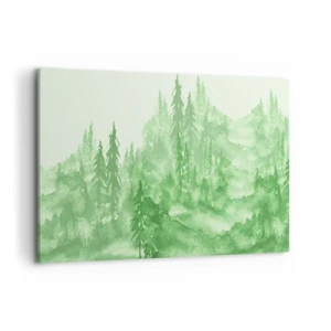 Quadro em tela - Desfocado pela névoa verde  - 120x80 cm