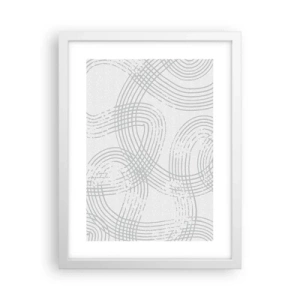 Pôster em moldura branca - Não existe caminho reto - 30x40 cm