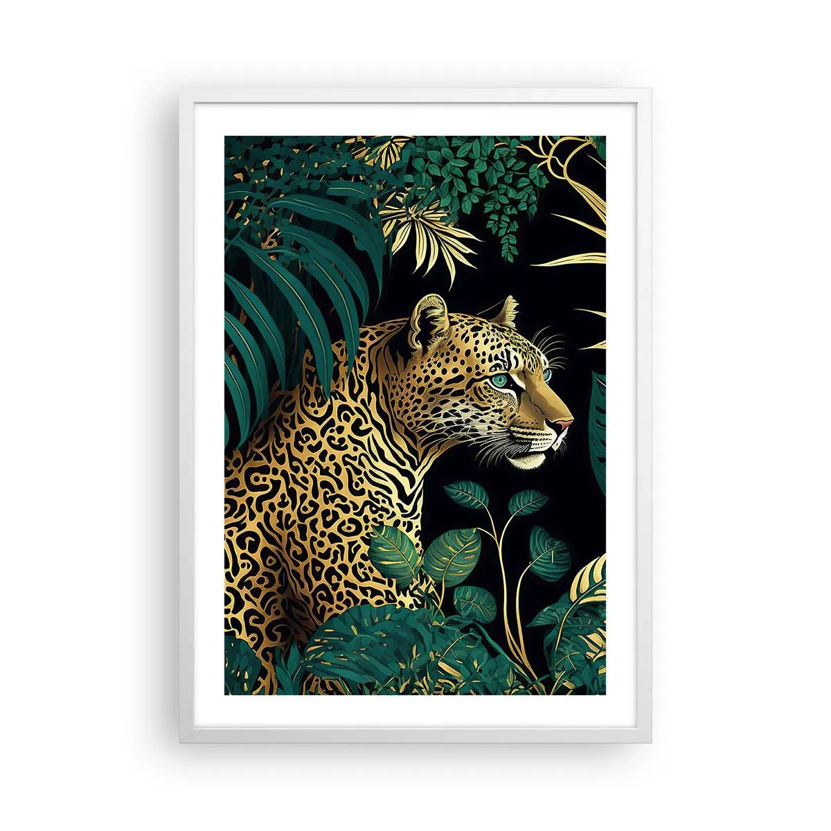 Pôster em moldura branca - Um anfitrião na selva - 50x70 cm