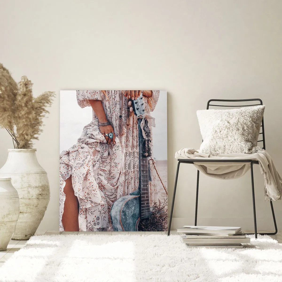 Quadro em vidro - Flores a caminho - 80x120 cm