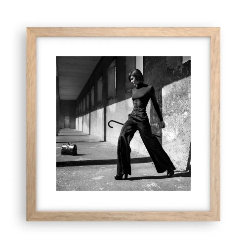 Pôster com moldura de carvalho claro - Elegância urbana - 30x30 cm