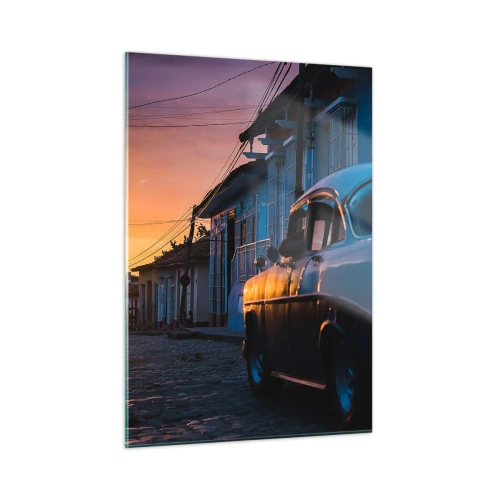 Quadro em vidro - Aqui é onde o tempo abranda - 50x70 cm