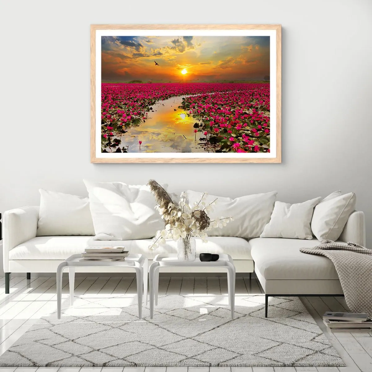 Pôster com moldura de carvalho claro - A vida secreta do lago - 100x70 cm