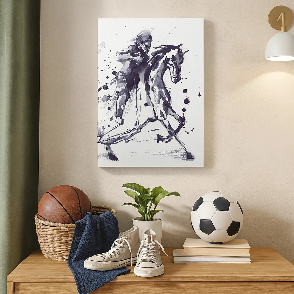 Quadro em tela - Cavaleiro Negro - 50x70 cm