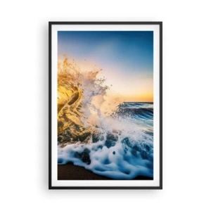 Pôster com moldura preta - Diversão na areia - 61x91 cm