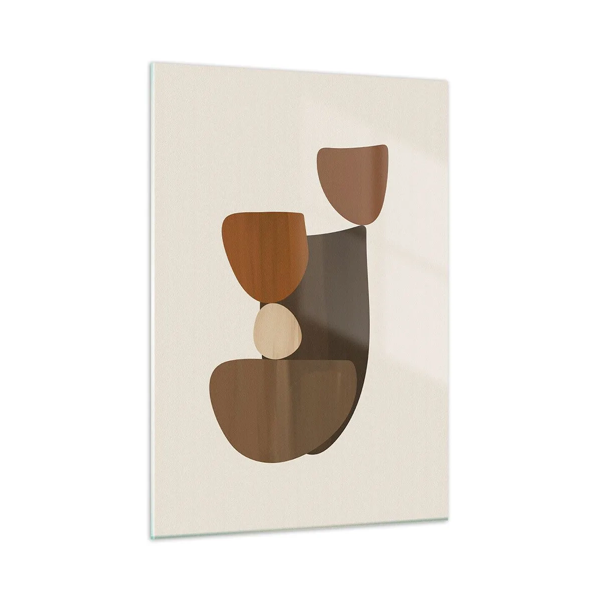 Quadro em vidro - Composição em bronze - 50x70 cm