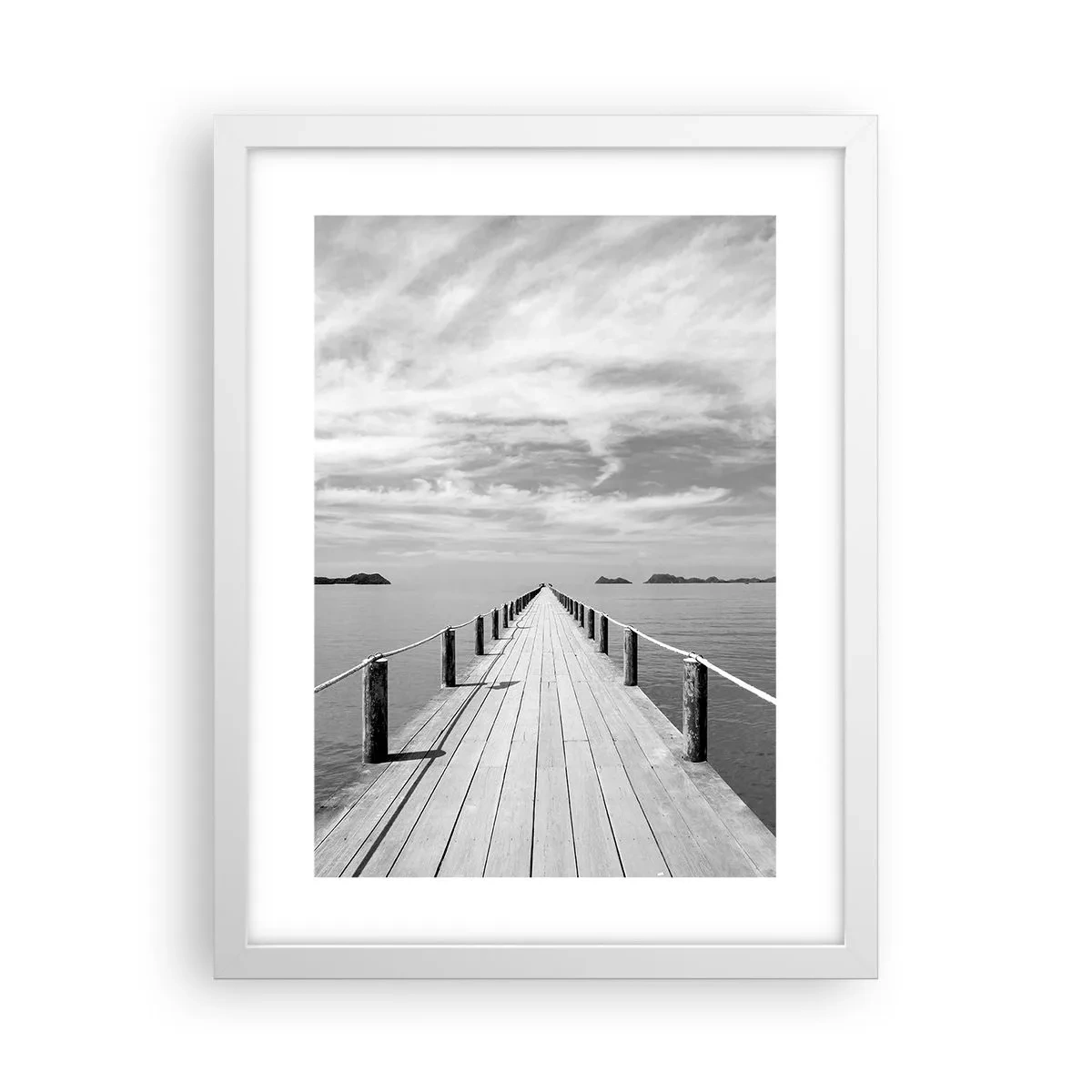 Pôster em moldura branca - Talvez uma viagem... - 30x40 cm