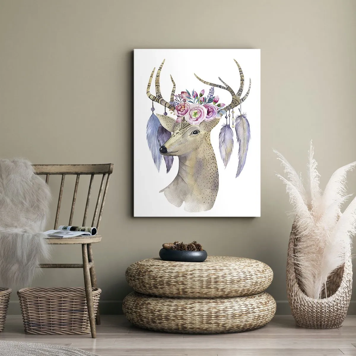 Quadro em tela - Guia da alma - delicado, inocente - 70x100 cm