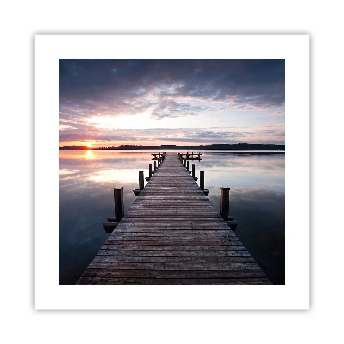 Pôster - A tranquila fronteira do dia e da noite - 40x40 cm