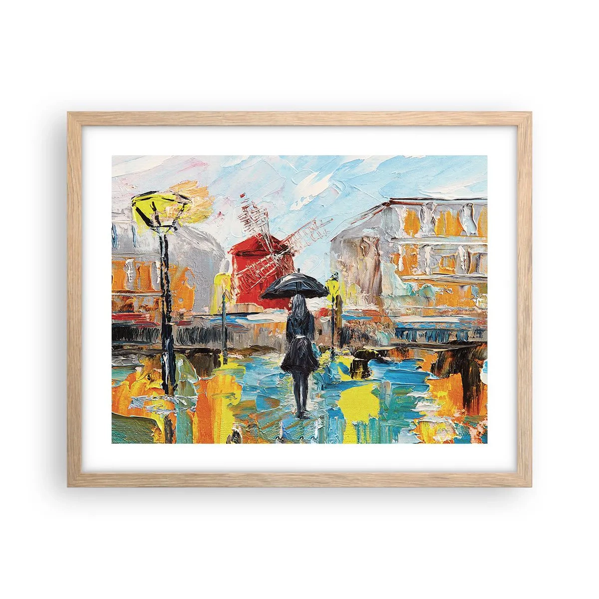 Pôster com moldura de carvalho claro - Lendas parisienses - 50x40 cm