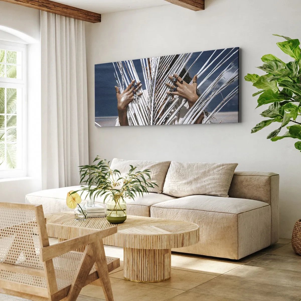Quadro em tela - A xamã - 160x50 cm