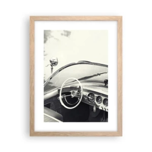 Pôster com moldura de carvalho claro - Tempo para os ricos - 30x40 cm