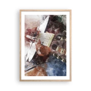 Pôster com moldura de carvalho claro - E o que acha? - 50x70 cm