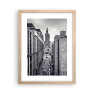 Pôster com moldura de carvalho claro - Vale de Varsóvia - 30x40 cm