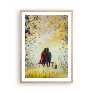 Pôster com moldura de carvalho claro - Um momento mágico - 50x70 cm