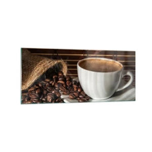 Quadro em vidro - A escuridão do carvão, a transparência do âmbar - 120x50 cm