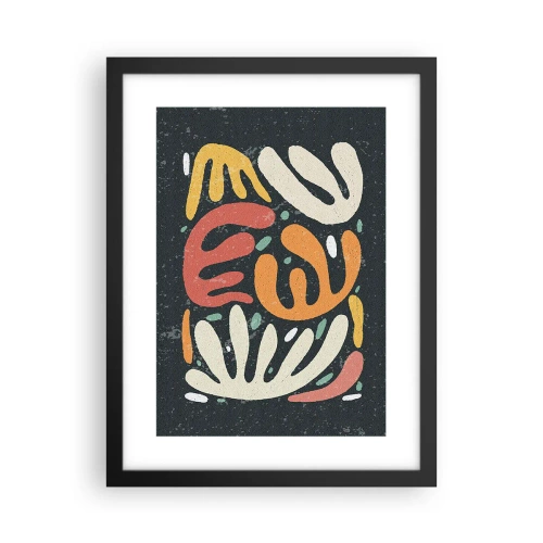 Pôster com moldura preta - Composição – estou prestes a pegar-te - 30x40 cm