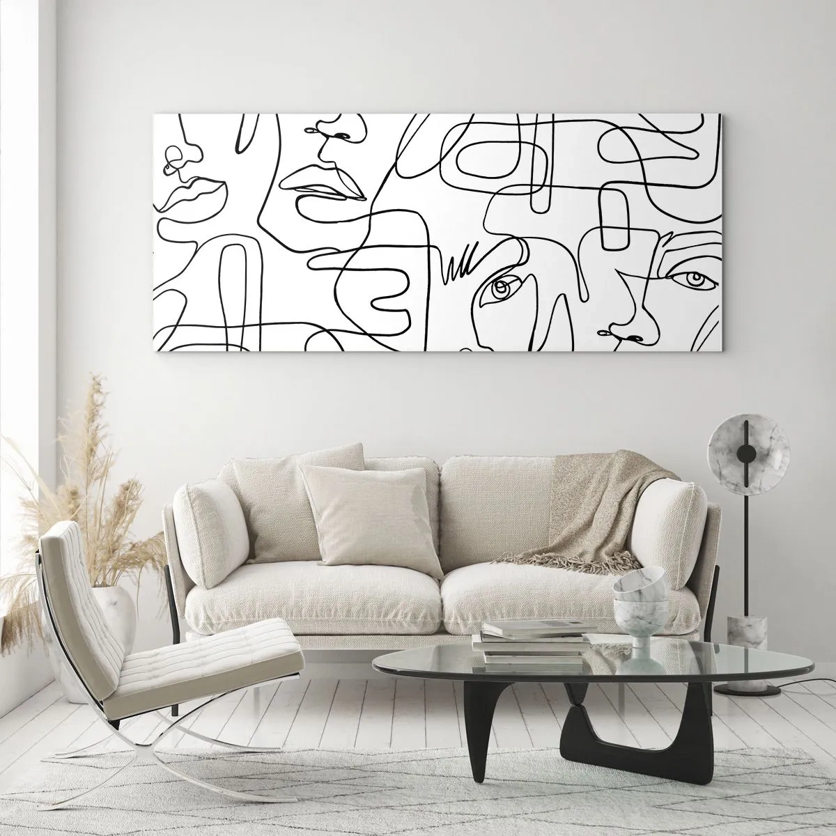 Quadro em vidro - Em emoções emaranhadas - 100x40 cm