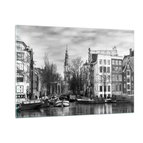 Quadro em vidro - Vibrações de Amsterdã - 120x80 cm