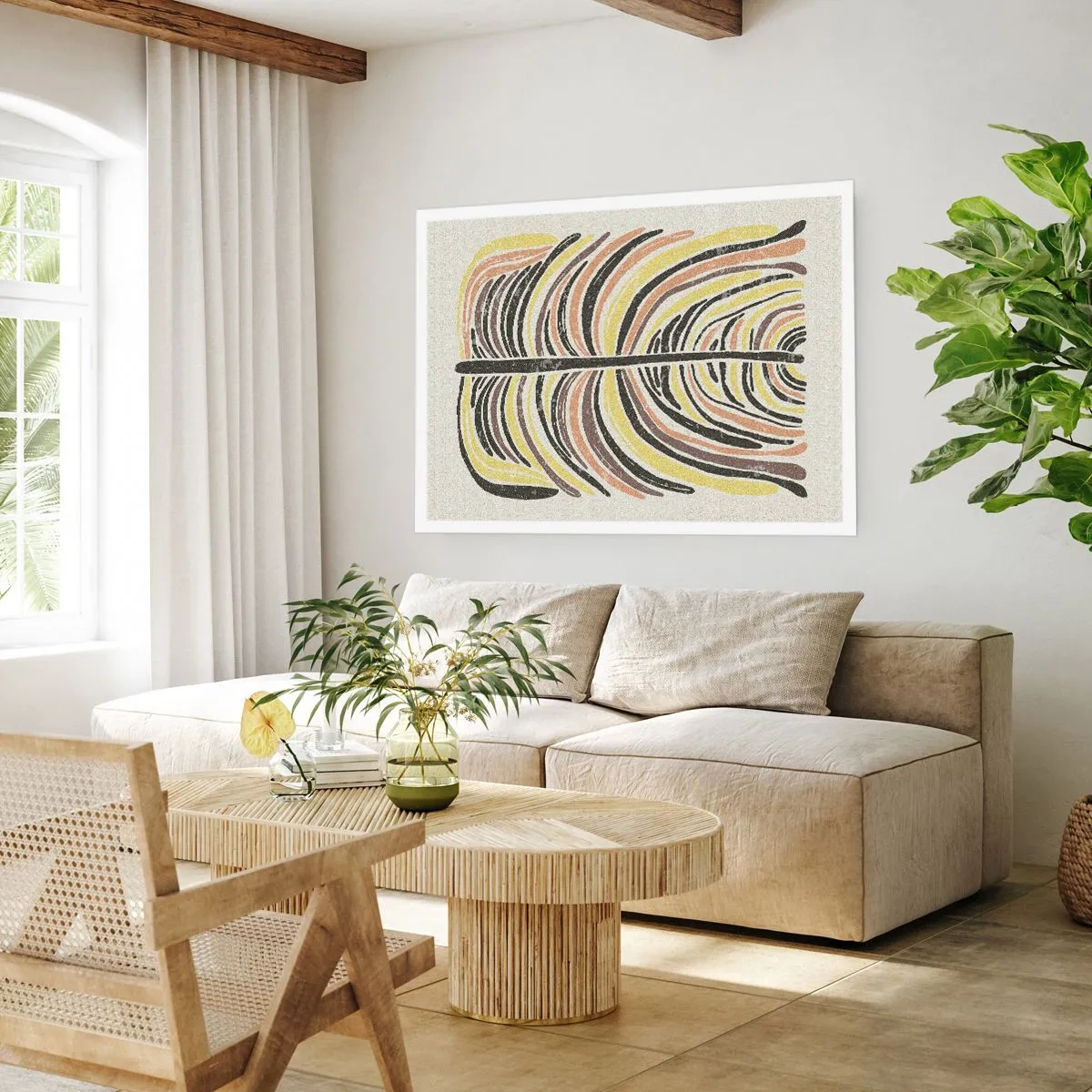 Pôster - Abstração cheia de vida - 40x30 cm