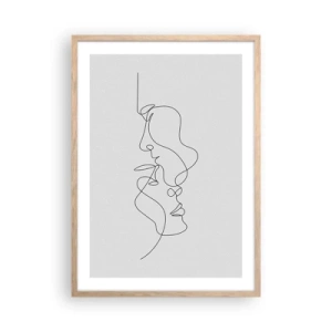 Pôster com moldura de carvalho claro - O calor dos desejos amargos - 50x70 cm