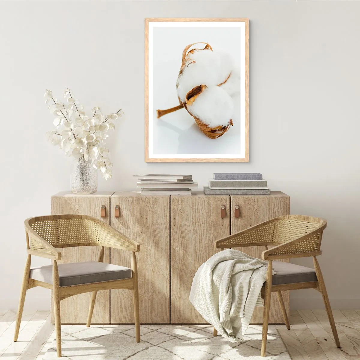 Pôster com moldura de carvalho claro - Suave por natureza - 61x91 cm