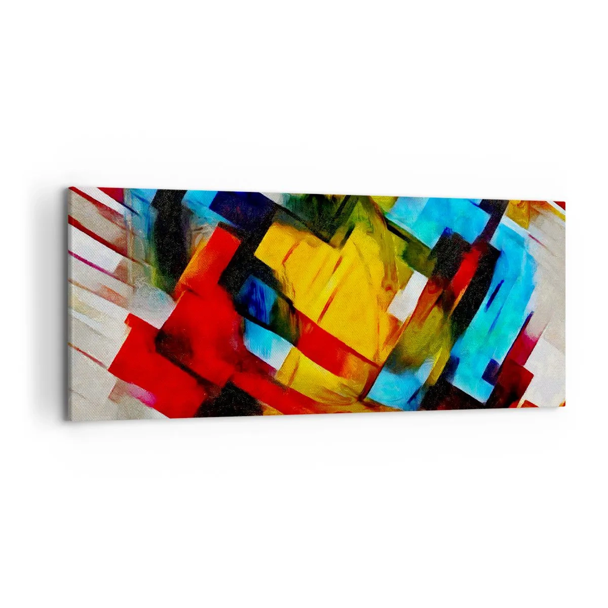 Quadro em tela - Camadas multicoloridas - 120x50 cm