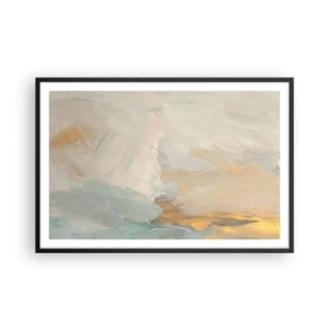 Pôster com moldura preta - Abstração – a terra da gentileza - 91x61 cm