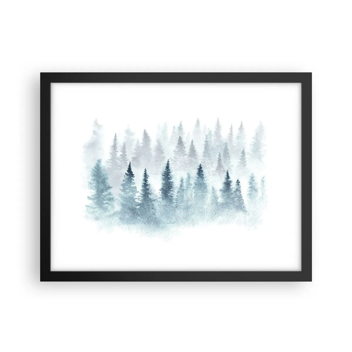 Pôster com moldura preta - Envolto no nevoeiro - 40x30 cm