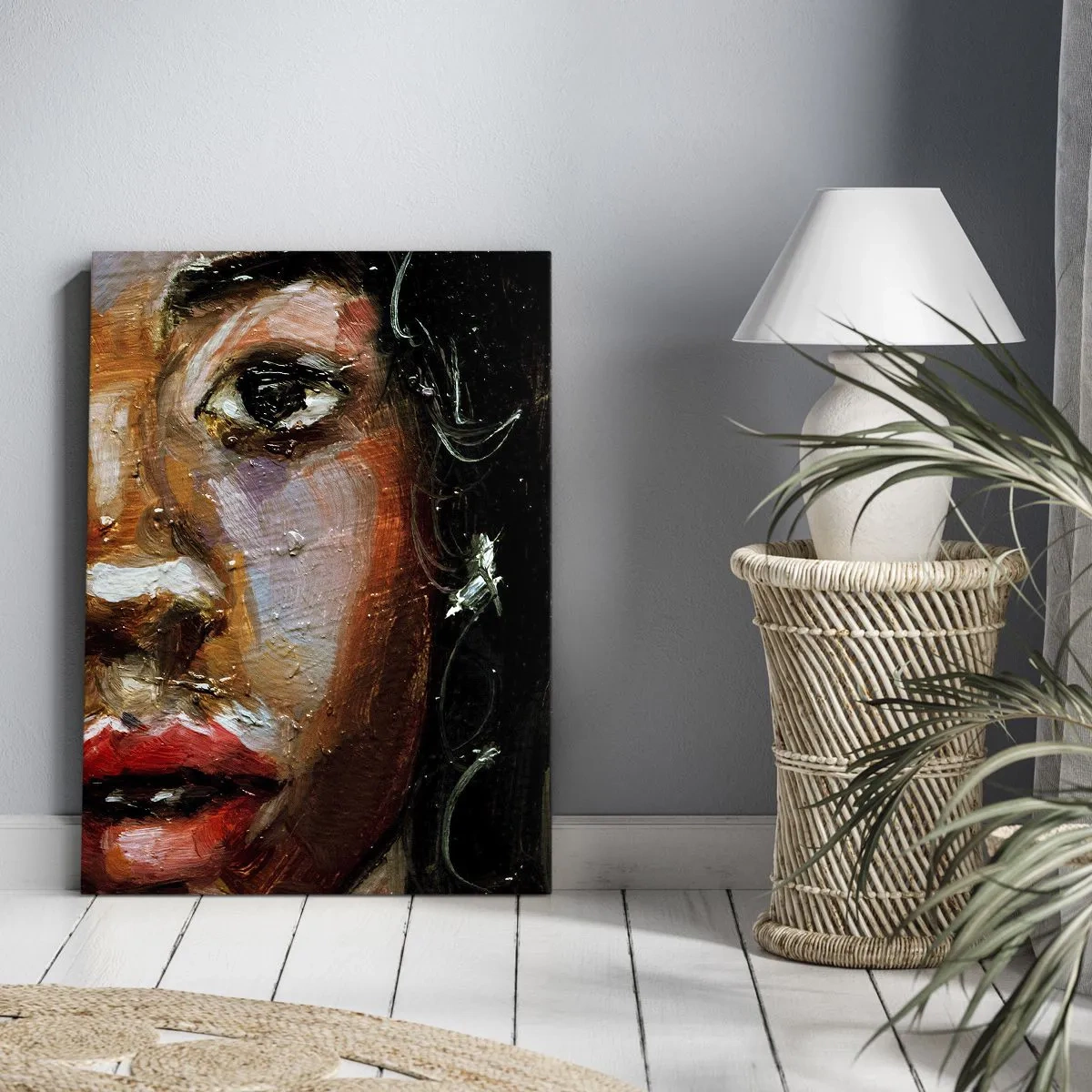 Quadro em tela - Preto e brilho - 45x80 cm