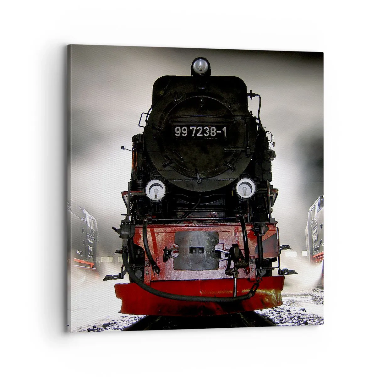 Quadro em tela - Fica de pé e ofega, arfa e assopra - 70x70 cm