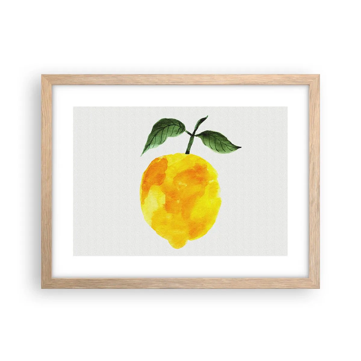 Pôster com moldura de carvalho claro - Como saborear o sol - 40x30 cm