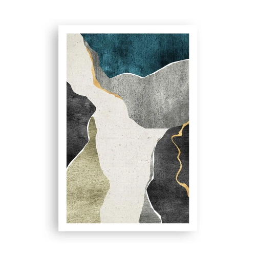 Pôster - Composição de mosaico com fio de ouro - 61x91 cm