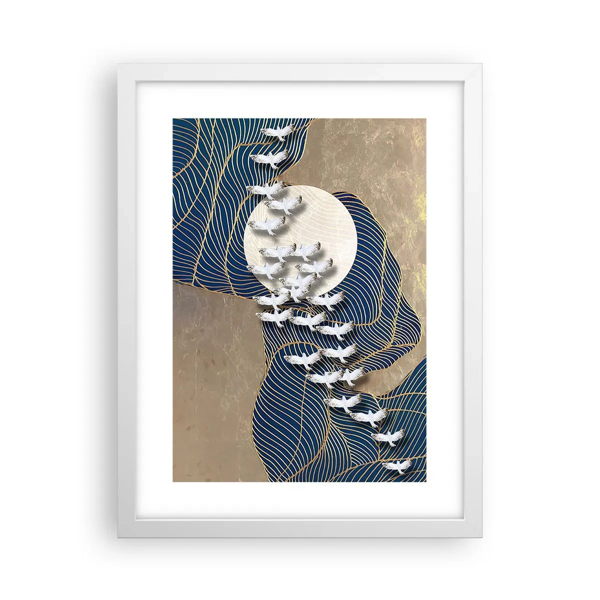 Pôster em moldura branca - Liberdade, peregrinação, comunidade - 30x40 cm