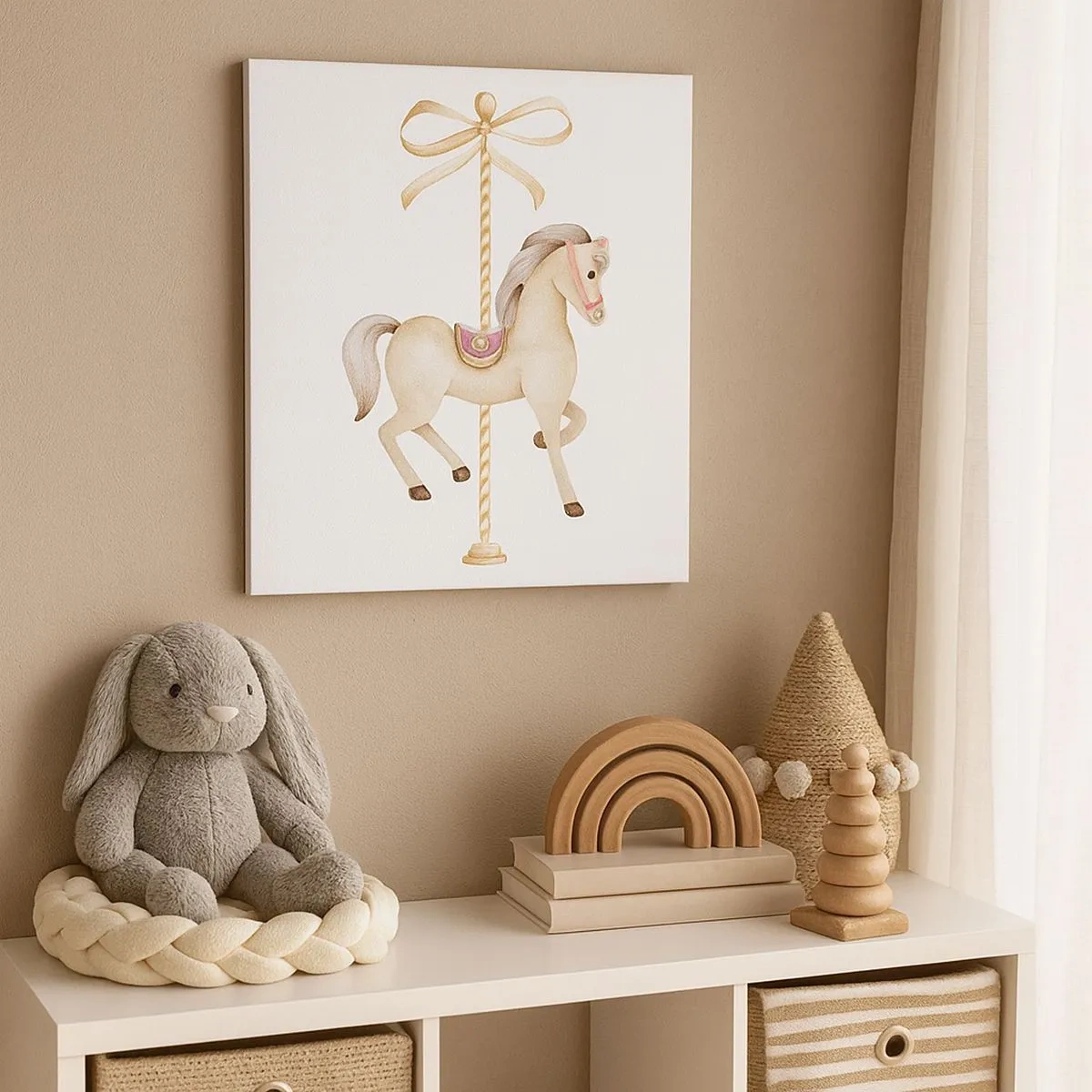 Quadro em tela - Um trote gracioso - 30x30 cm