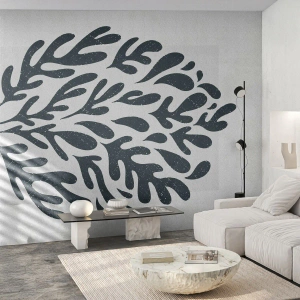 Papel de Parede Premium Canvas - Formas da natureza - Boho, Minimalista, Moderno - 350x256 cm