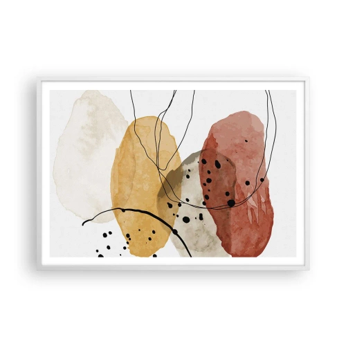 Pôster em moldura branca - Como o ar leve e transparente - 100x70 cm