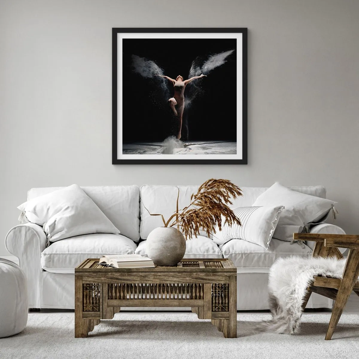 Pôster com moldura preta - Os elfos existem - 60x60 cm