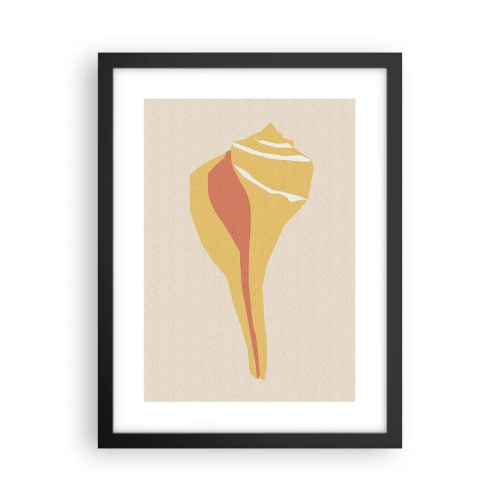 Pôster com moldura preta - Abstração orgânica – crescimento - 30x40 cm