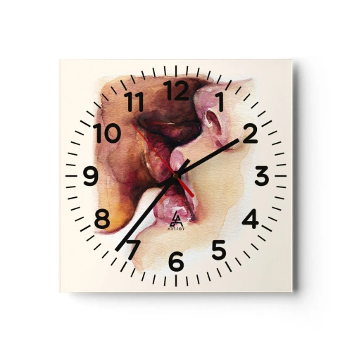 Relógio de parede - Relógio em vidro - Como a noite e o dia, a terra e o céu - 40x40 cm