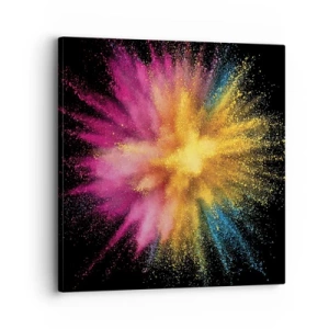 Quadro em tela - O nascimento das cores  - 30x30 cm