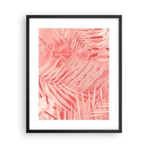 Pôster com moldura preta - Conceito cor-de-rosa - 40x50 cm