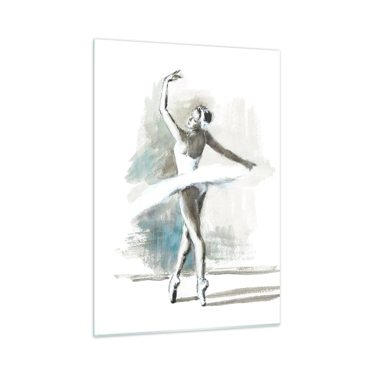 Quadro em vidro - Encantada num cisne - 50x70 cm